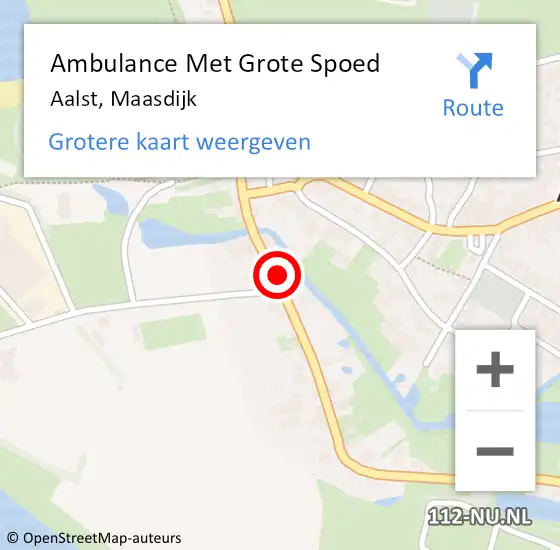 Locatie op kaart van de 112 melding: Ambulance Met Grote Spoed Naar Aalst, Maasdijk op 13 augustus 2017 11:02