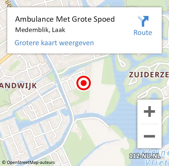 Locatie op kaart van de 112 melding: Ambulance Met Grote Spoed Naar Medemblik, Laak op 13 augustus 2017 16:24
