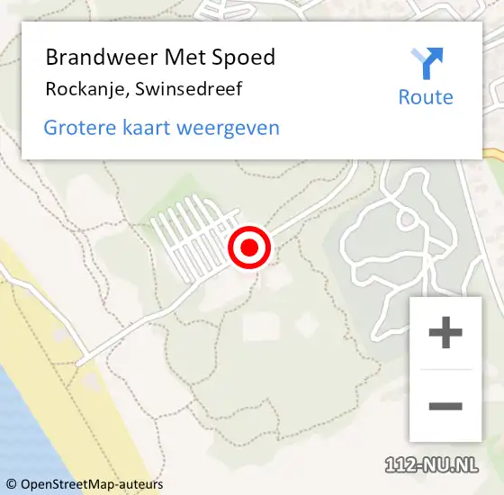 Locatie op kaart van de 112 melding: Brandweer Met Spoed Naar Rockanje, Swinsedreef op 13 augustus 2017 18:16
