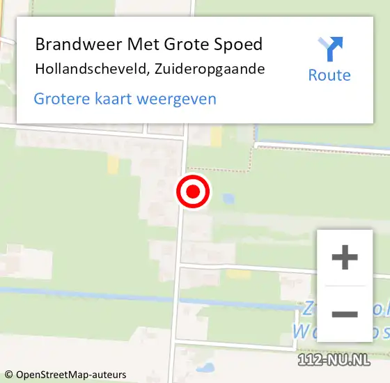 Locatie op kaart van de 112 melding: Brandweer Met Grote Spoed Naar Hollandscheveld, Zuideropgaande op 17 augustus 2017 12:46