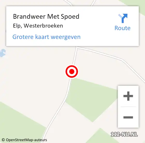 Locatie op kaart van de 112 melding: Brandweer Met Spoed Naar Elp, Westerbroeken op 18 augustus 2017 05:54