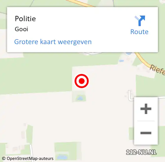Locatie op kaart van de 112 melding: Politie Gooi op 18 augustus 2017 09:23