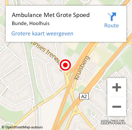 Locatie op kaart van de 112 melding: Ambulance Met Grote Spoed Naar Bunde, Hoolhuis op 29 januari 2014 22:14