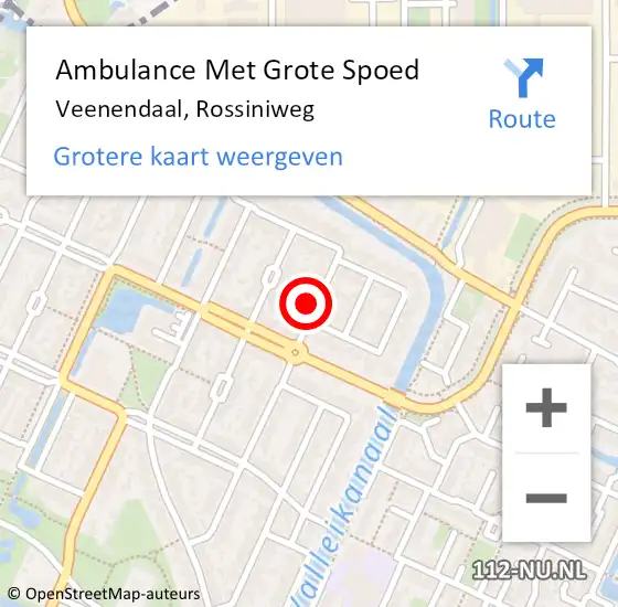 Locatie op kaart van de 112 melding: Ambulance Met Grote Spoed Naar Veenendaal, Rossiniweg op 18 augustus 2017 23:31
