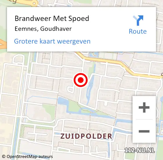 Locatie op kaart van de 112 melding: Brandweer Met Spoed Naar Eemnes, Goudhaver op 19 augustus 2017 15:08