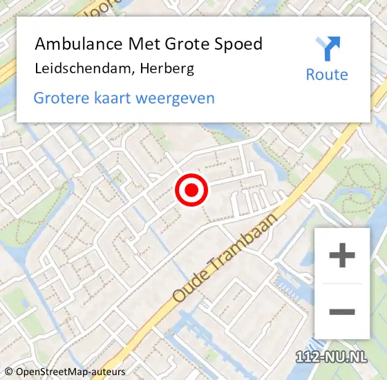 Locatie op kaart van de 112 melding: Ambulance Met Grote Spoed Naar Leidschendam, Herberg op 20 augustus 2017 10:21