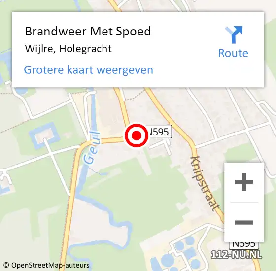 Locatie op kaart van de 112 melding: Brandweer Met Spoed Naar Wijlre, Holegracht op 20 augustus 2017 16:36