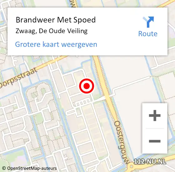 Locatie op kaart van de 112 melding: Brandweer Met Spoed Naar Zwaag, De Oude Veiling op 21 augustus 2017 07:38