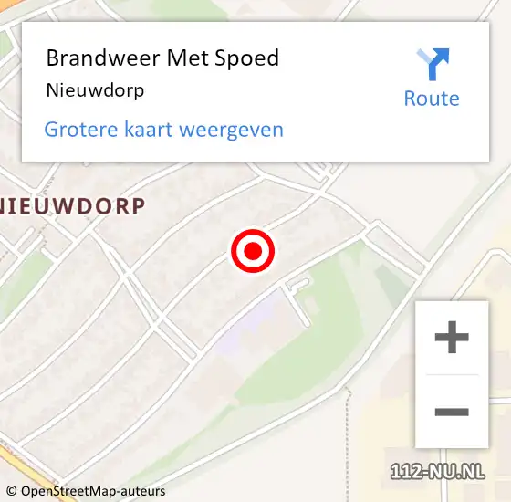 Locatie op kaart van de 112 melding: Brandweer Met Spoed Naar Nieuwdorp op 21 augustus 2017 12:27