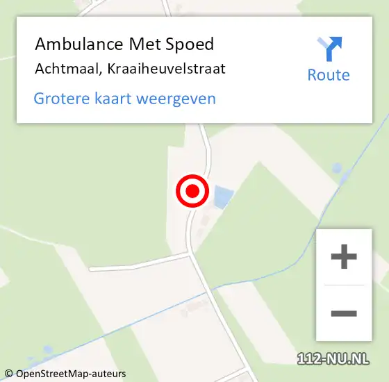 Locatie op kaart van de 112 melding: Ambulance Met Spoed Naar Achtmaal, Kraaiheuvelstraat op 21 augustus 2017 13:41