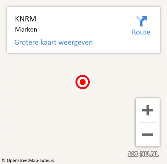 Locatie op kaart van de 112 melding: KNRM Marken op 21 augustus 2017 19:48