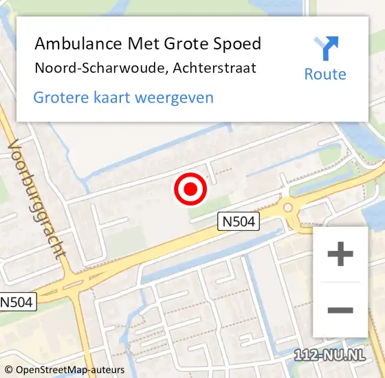 Locatie op kaart van de 112 melding: Ambulance Met Grote Spoed Naar Noord-Scharwoude, Achterstraat op 21 augustus 2017 19:51