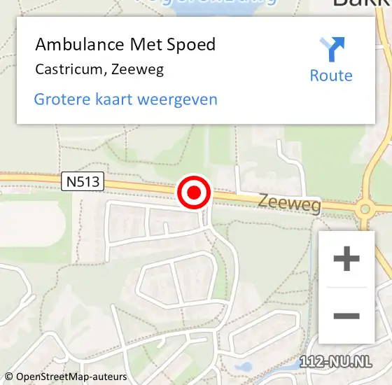 Locatie op kaart van de 112 melding: Ambulance Met Spoed Naar Castricum, Zeeweg op 21 augustus 2017 20:19