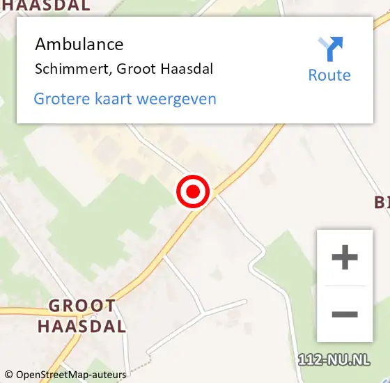 Locatie op kaart van de 112 melding: Ambulance Schimmert, Groot Haasdal op 30 januari 2014 09:32