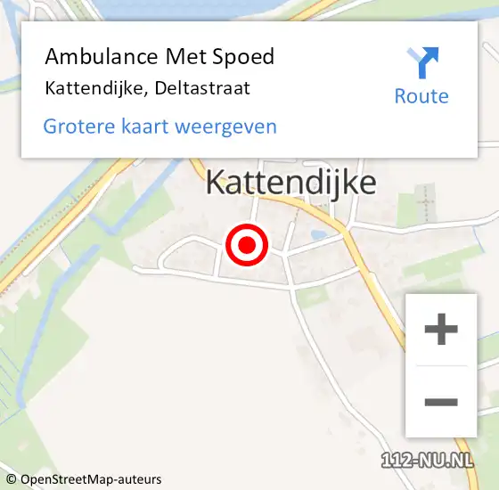 Locatie op kaart van de 112 melding: Ambulance Met Spoed Naar Kattendijke, Deltastraat op 22 augustus 2017 04:10