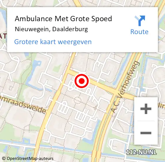 Locatie op kaart van de 112 melding: Ambulance Met Grote Spoed Naar Nieuwegein, Daalderburg op 22 augustus 2017 11:33