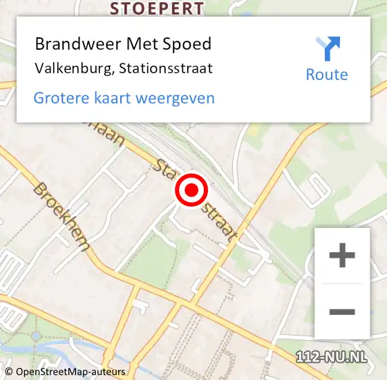 Locatie op kaart van de 112 melding: Brandweer Met Spoed Naar Valkenburg, Stationsstraat op 22 augustus 2017 20:19