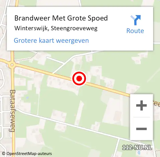 Locatie op kaart van de 112 melding: Brandweer Met Grote Spoed Naar Winterswijk, Steengroeveweg op 23 augustus 2017 08:23