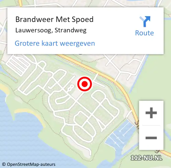 Locatie op kaart van de 112 melding: Brandweer Met Spoed Naar Lauwersoog, Strandweg op 23 augustus 2017 15:03