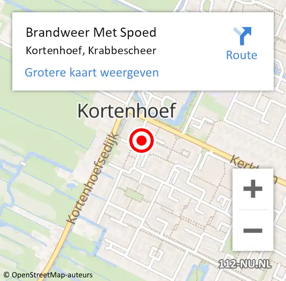 Locatie op kaart van de 112 melding: Brandweer Met Spoed Naar Kortenhoef, Krabbescheer op 23 augustus 2017 16:04