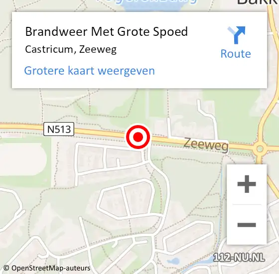 Locatie op kaart van de 112 melding: Brandweer Met Grote Spoed Naar Castricum, Zeeweg op 23 augustus 2017 21:32
