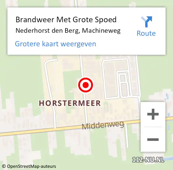 Locatie op kaart van de 112 melding: Brandweer Met Grote Spoed Naar Nederhorst den Berg, Machineweg op 24 augustus 2017 11:48