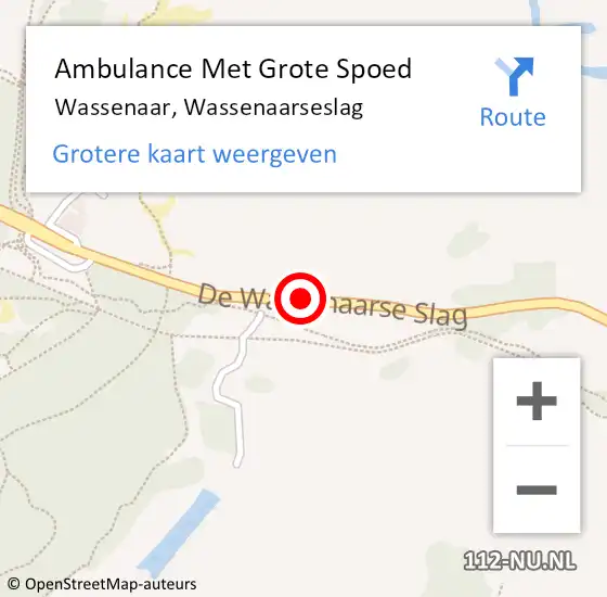 Locatie op kaart van de 112 melding: Ambulance Met Grote Spoed Naar Wassenaar, Wassenaarseslag op 25 augustus 2017 09:49