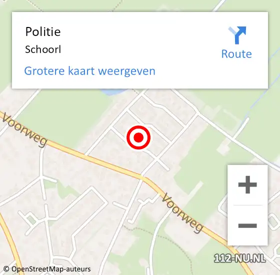 Locatie op kaart van de 112 melding: Politie Schoorl op 25 augustus 2017 14:38