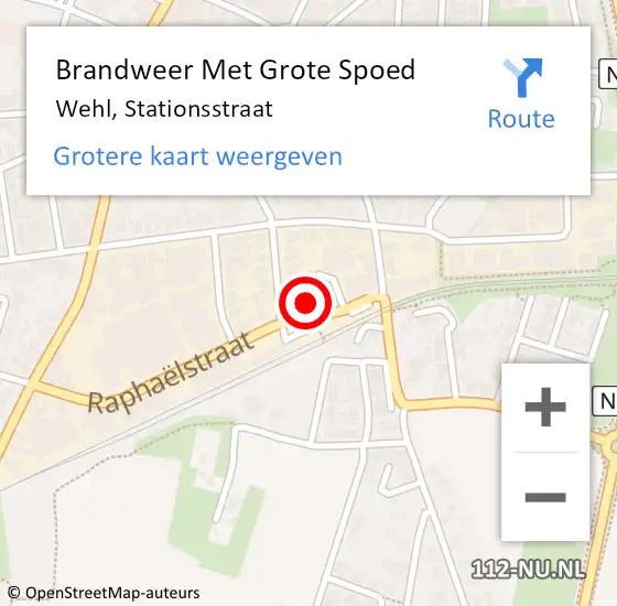 Locatie op kaart van de 112 melding: Brandweer Met Grote Spoed Naar Wehl, Stationsstraat op 25 augustus 2017 22:30