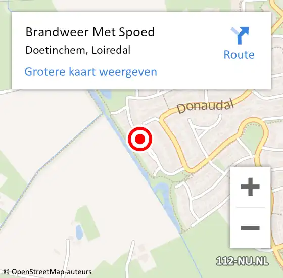 Locatie op kaart van de 112 melding: Brandweer Met Spoed Naar Doetinchem, Loiredal op 26 augustus 2017 03:03