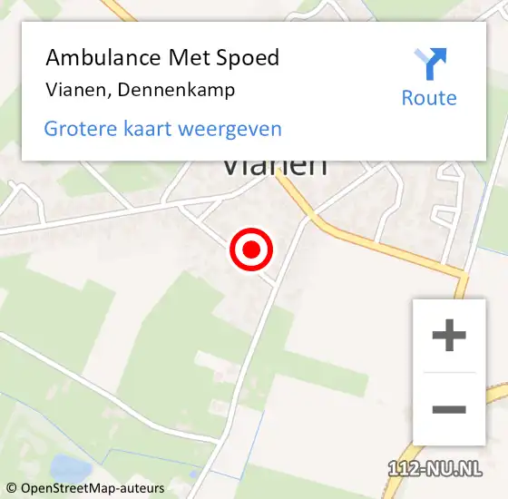 Locatie op kaart van de 112 melding: Ambulance Met Spoed Naar Vianen, Dennenkamp op 26 augustus 2017 11:53