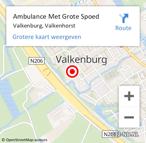 Locatie op kaart van de 112 melding: Ambulance Met Grote Spoed Naar Valkenburg, Valkenhorst op 26 augustus 2017 13:35