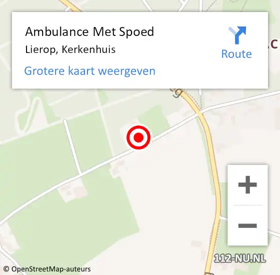 Locatie op kaart van de 112 melding: Ambulance Met Spoed Naar Lierop, Kerkenhuis op 27 augustus 2017 02:31