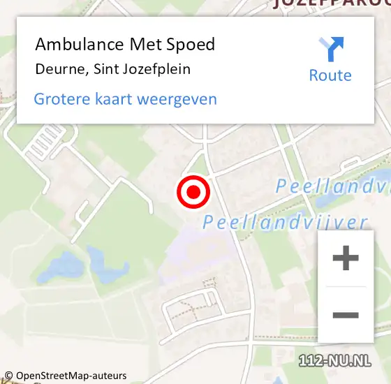 Locatie op kaart van de 112 melding: Ambulance Met Spoed Naar Deurne, Sint Jozefplein op 27 augustus 2017 19:00