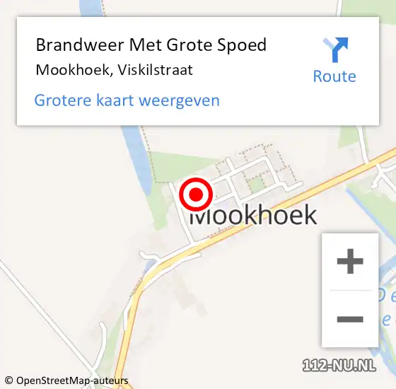 Locatie op kaart van de 112 melding: Brandweer Met Grote Spoed Naar Mookhoek, Viskilstraat op 28 augustus 2017 08:54