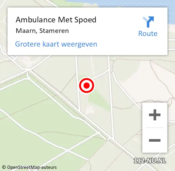 Locatie op kaart van de 112 melding: Ambulance Met Spoed Naar Maarn, Stameren op 28 augustus 2017 09:52