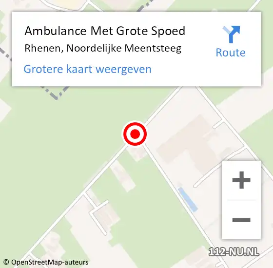 Locatie op kaart van de 112 melding: Ambulance Met Grote Spoed Naar Rhenen, Noordelijke Meentsteeg op 28 augustus 2017 22:01