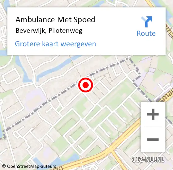 Locatie op kaart van de 112 melding: Ambulance Met Spoed Naar Beverwijk, Pilotenweg op 29 augustus 2017 07:10