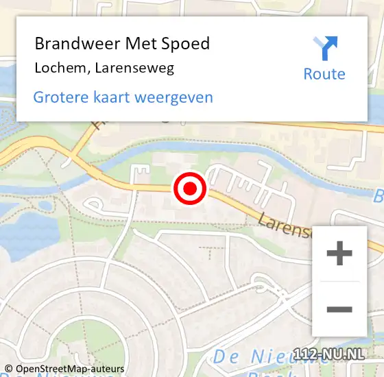 Locatie op kaart van de 112 melding: Brandweer Met Spoed Naar Lochem, Larenseweg op 30 januari 2014 22:10