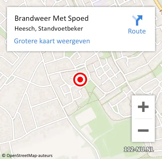 Locatie op kaart van de 112 melding: Brandweer Met Spoed Naar Heesch, Standvoetbeker op 29 augustus 2017 10:40