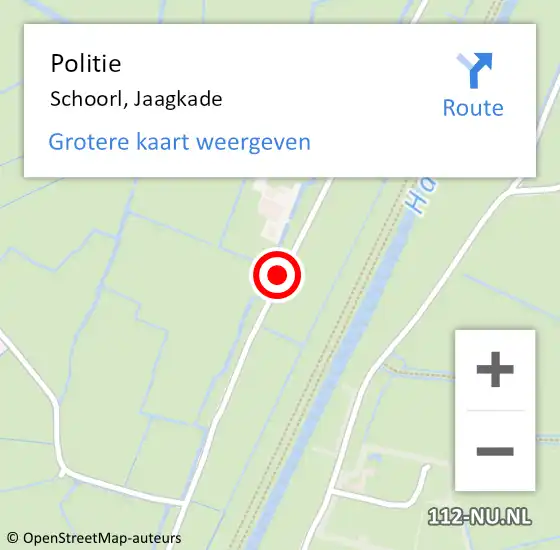 Locatie op kaart van de 112 melding: Politie Schoorl, Jaagkade op 29 augustus 2017 11:47