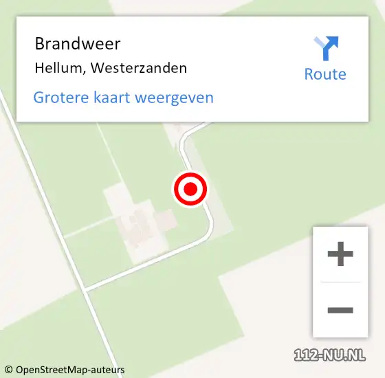 Locatie op kaart van de 112 melding: Brandweer Hellum, Westerzanden op 29 augustus 2017 13:33