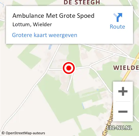 Locatie op kaart van de 112 melding: Ambulance Met Grote Spoed Naar Lottum, Wielder op 30 januari 2014 23:12