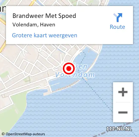 Locatie op kaart van de 112 melding: Brandweer Met Spoed Naar Volendam, Haven op 29 augustus 2017 17:55