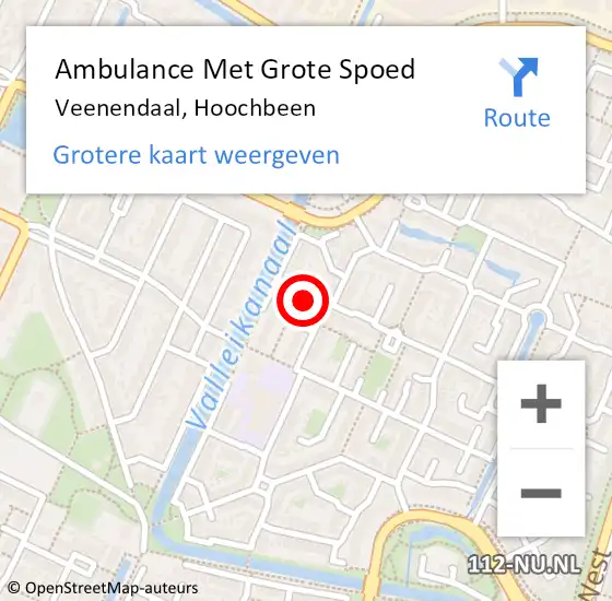 Locatie op kaart van de 112 melding: Ambulance Met Grote Spoed Naar Veenendaal, Hoochbeen op 29 augustus 2017 19:26