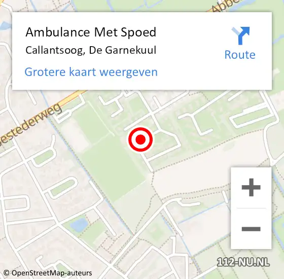 Locatie op kaart van de 112 melding: Ambulance Met Spoed Naar Callantsoog, De Garnekuul op 29 augustus 2017 19:56