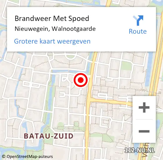 Locatie op kaart van de 112 melding: Brandweer Met Spoed Naar Nieuwegein, Walnootgaarde op 30 augustus 2017 10:21