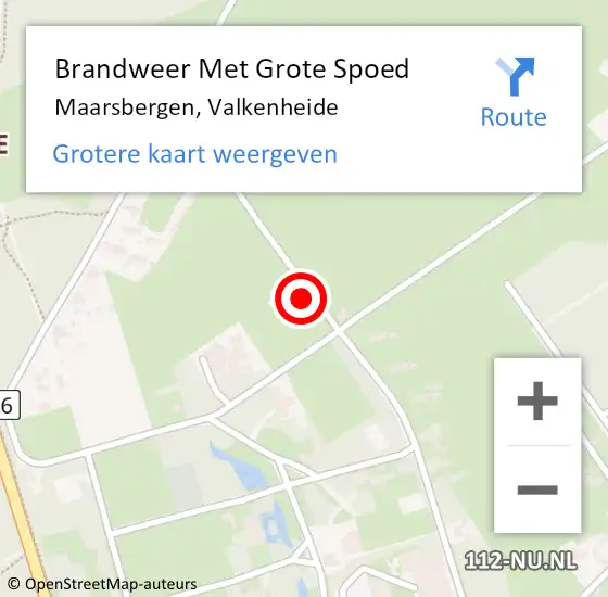 Locatie op kaart van de 112 melding: Brandweer Met Grote Spoed Naar Maarsbergen, Valkenheide op 1 september 2017 17:27