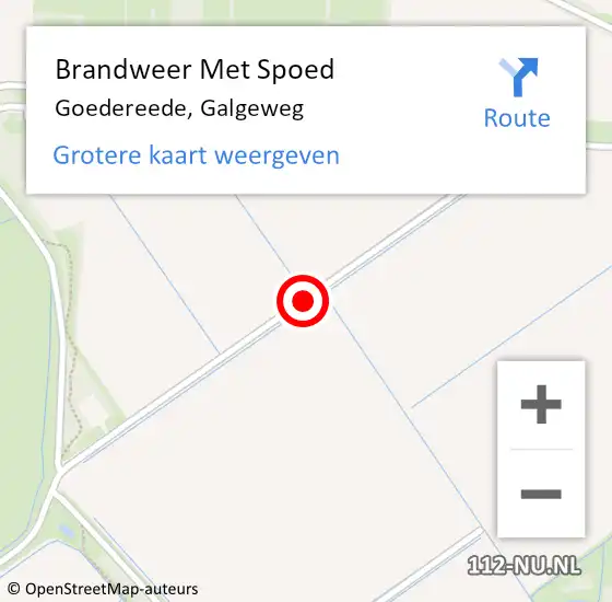 Locatie op kaart van de 112 melding: Brandweer Met Spoed Naar Goedereede, Galgeweg op 2 september 2017 00:41