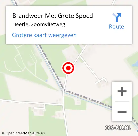 Locatie op kaart van de 112 melding: Brandweer Met Grote Spoed Naar Heerle, Zoomvlietweg op 2 september 2017 02:04